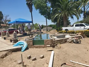Window Koi pond construction-0